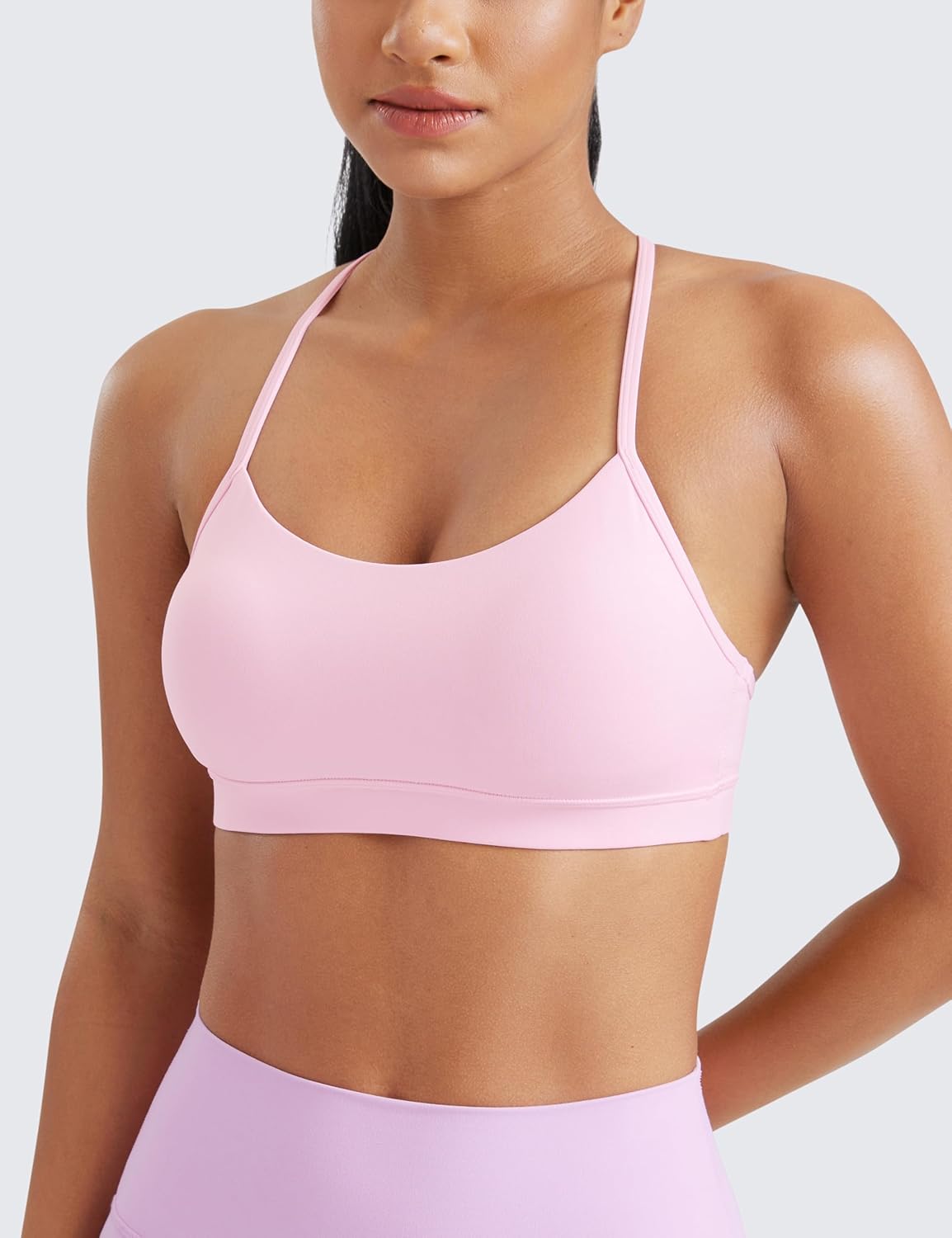 Butterluxe Y Back Sports Bras | Light Support, Removable Pads, Yoga, Extremely Soft, Scoop Neck, Spaghetti Strap, for Women