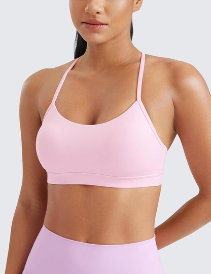 Butterluxe Y Back Sports Bras | Light Support, Removable Pads, Yoga, Extremely Soft, Scoop Neck, Spaghetti Strap, for Women
