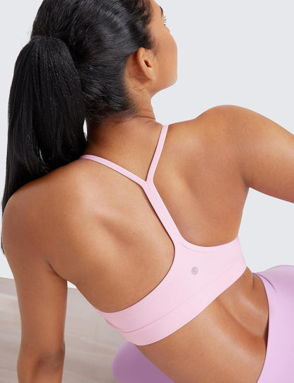 Butterluxe Y Back Sports Bras | Light Support, Removable Pads, Yoga, Extremely Soft, Scoop Neck, Spaghetti Strap, for Women