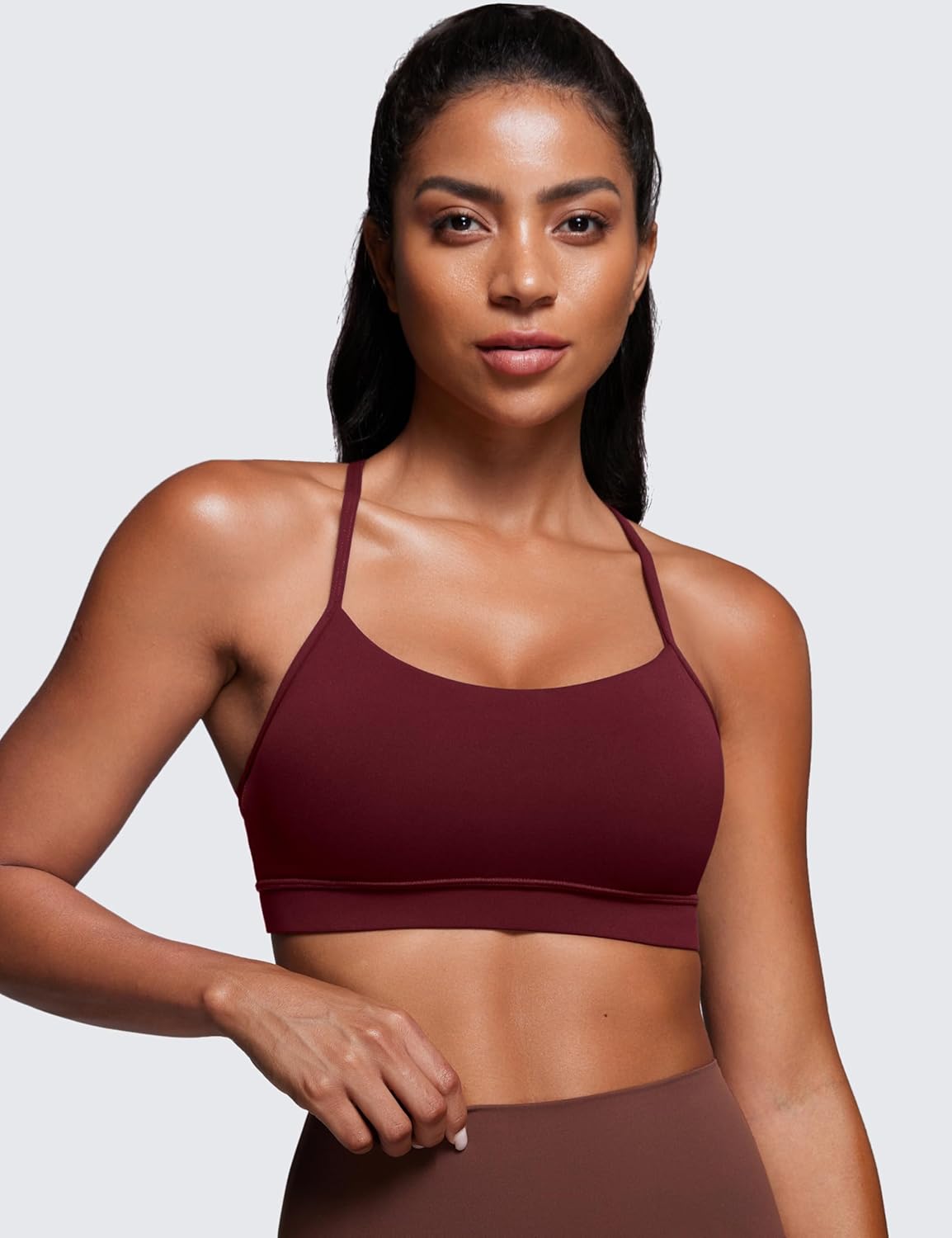 Butterluxe Y Back Sports Bras | Light Support, Removable Pads, Yoga, Extremely Soft, Scoop Neck, Spaghetti Strap, for Women