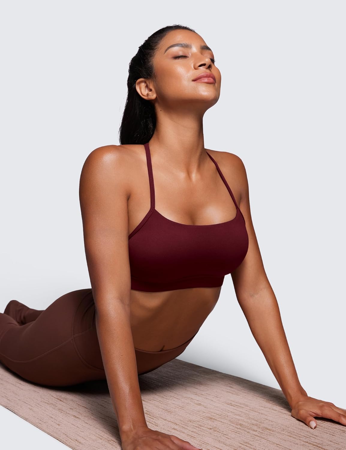 Butterluxe Y Back Sports Bras | Light Support, Removable Pads, Yoga, Extremely Soft, Scoop Neck, Spaghetti Strap, for Women