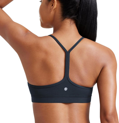 Butterluxe Y Back Sports Bras | Light Support, Removable Pads, Yoga, Extremely Soft, Scoop Neck, Spaghetti Strap, for Women