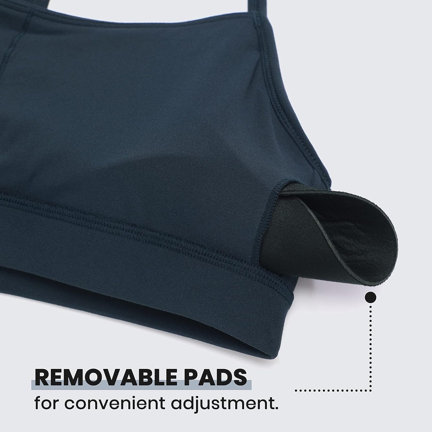 Butterluxe Y Back Sports Bras | Light Support, Removable Pads, Yoga, Extremely Soft, Scoop Neck, Spaghetti Strap, for Women