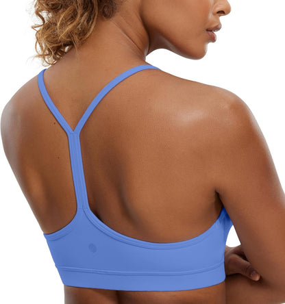 Butterluxe Y Back Sports Bras | Light Support, Removable Pads, Yoga, Extremely Soft, Scoop Neck, Spaghetti Strap, for Women