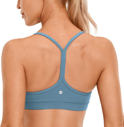 Butterluxe Y Back Sports Bras | Light Support, Removable Pads, Yoga, Extremely Soft, Scoop Neck, Spaghetti Strap, for Women