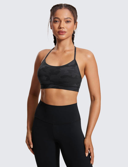 Butterluxe Y Back Sports Bras | Light Support, Removable Pads, Yoga, Extremely Soft, Scoop Neck, Spaghetti Strap, for Women
