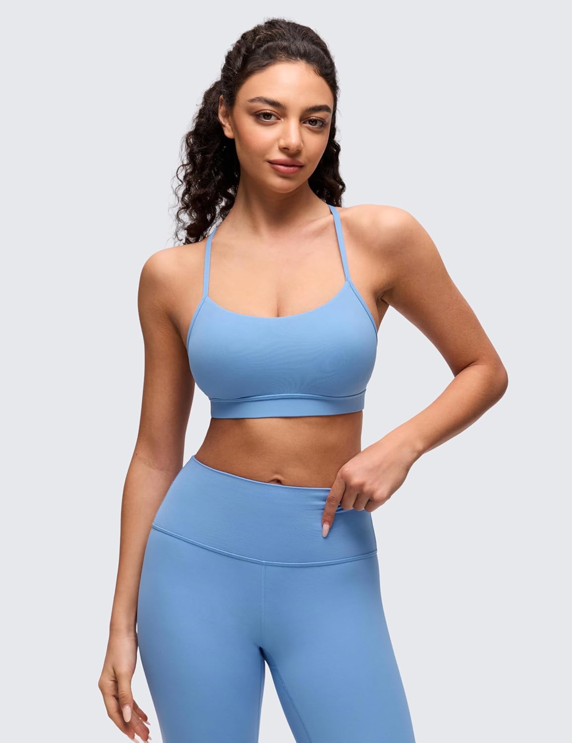 Butterluxe Y Back Sports Bras | Light Support, Removable Pads, Yoga, Extremely Soft, Scoop Neck, Spaghetti Strap, for Women