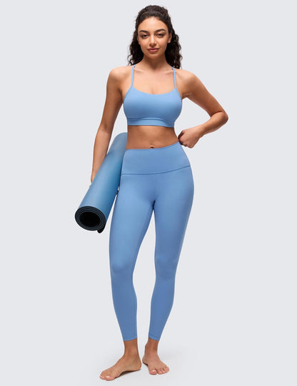 Butterluxe Y Back Sports Bras | Light Support, Removable Pads, Yoga, Extremely Soft, Scoop Neck, Spaghetti Strap, for Women
