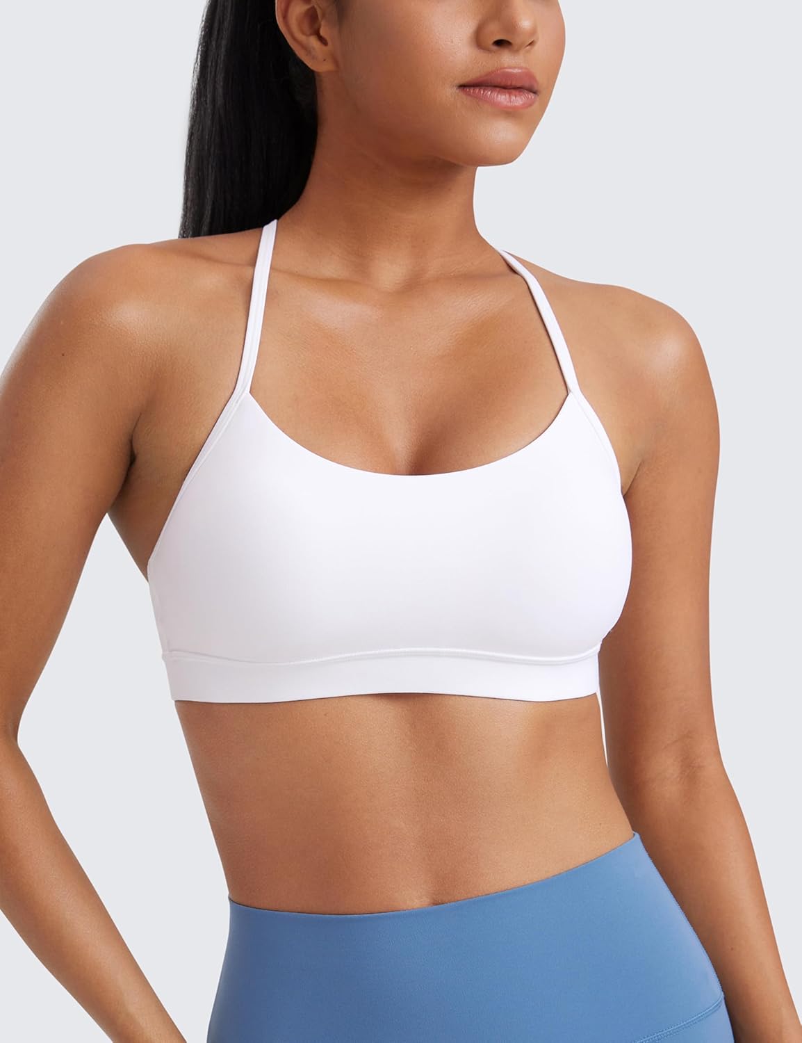 Butterluxe Y Back Sports Bras | Light Support, Removable Pads, Yoga, Extremely Soft, Scoop Neck, Spaghetti Strap, for Women