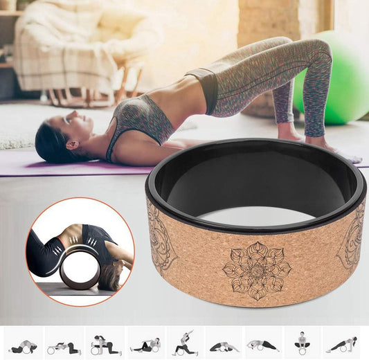 High Density PU Rubber Yoga Wheel for Stretching and Flexibility to Help Back Aches and Tension, Tear, Flexible Roller Designed, Extend Premium Back Roller