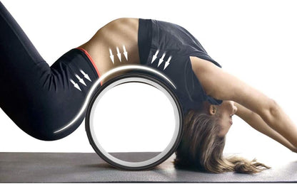 High Density PU Rubber Yoga Wheel for Stretching and Flexibility to Help Back Aches and Tension, Tear, Flexible Roller Designed, Extend Premium Back Roller