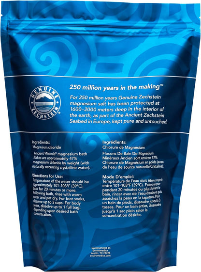 Magnesium Bath Flakes, Epsom Salt Alternative, 1.65lb
