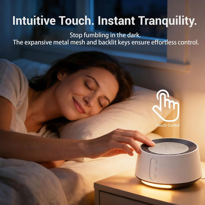 White Noise Sound Machine with 20 Soothing Sounds, 10 Colors Night Light Sleep Machines Home Office Travel, 5 Timers and Memory Feature Sound Machine for Nursery Baby Kids Adults (White)