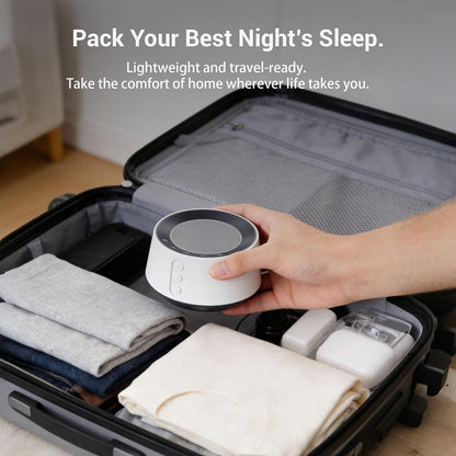 White Noise Sound Machine with 20 Soothing Sounds, 10 Colors Night Light Sleep Machines Home Office Travel, 5 Timers and Memory Feature Sound Machine for Nursery Baby Kids Adults (White)
