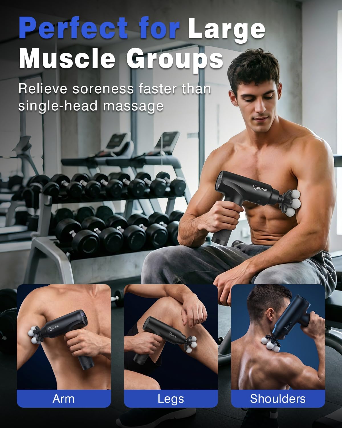 Massage Gun Deep Tissue, Muscle Massage Gun with 9 Attachment Heads 20 Speeds & Silent Brushless Motor for Pain Relief, Handheld Percussion Back Massager Gun, Ideal Gift for Mom/Dad(Black)