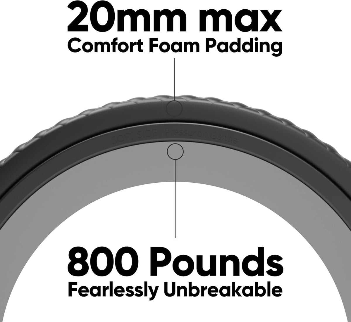 Back Roller - Deep Tissue Massage Wheel, Yoga Wheel & Back Stretcher for Pain Relief