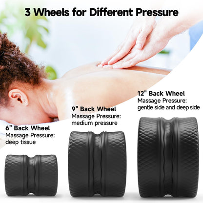 Back Roller - Deep Tissue Massage Wheel, Yoga Wheel & Back Stretcher for Pain Relief
