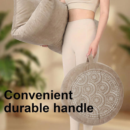 Zafu & Zabuton Meditation Cushion Set - Buckwheat Hull & Memory Foam Pillows, Ergonomic Support for Yoga, Mindfulness - Organic Velvet Cover, Large Size, Purple
