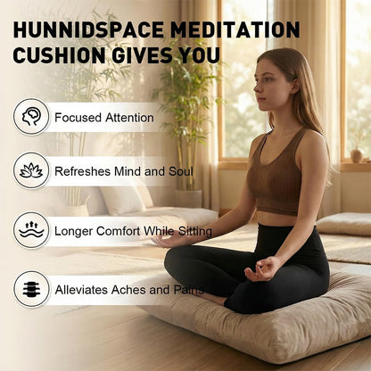 Zafu & Zabuton Meditation Cushion Set - Buckwheat Hull & Memory Foam Pillows, Ergonomic Support for Yoga, Mindfulness - Organic Velvet Cover, Large Size, Purple