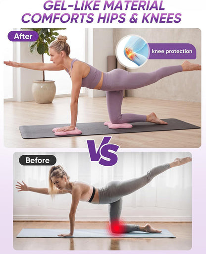 2 packs Yoga Knee Pad Mats Extra Thick for Knees Elbows Wrist Hands Head Foam Pilates Kneeling pad Yoga Knee Cushion Thick Exercise Pads for Knees Elbows Wrist Hands Head Foam Pilates Kneeling pad，Support Foam Pads for Women and Men
